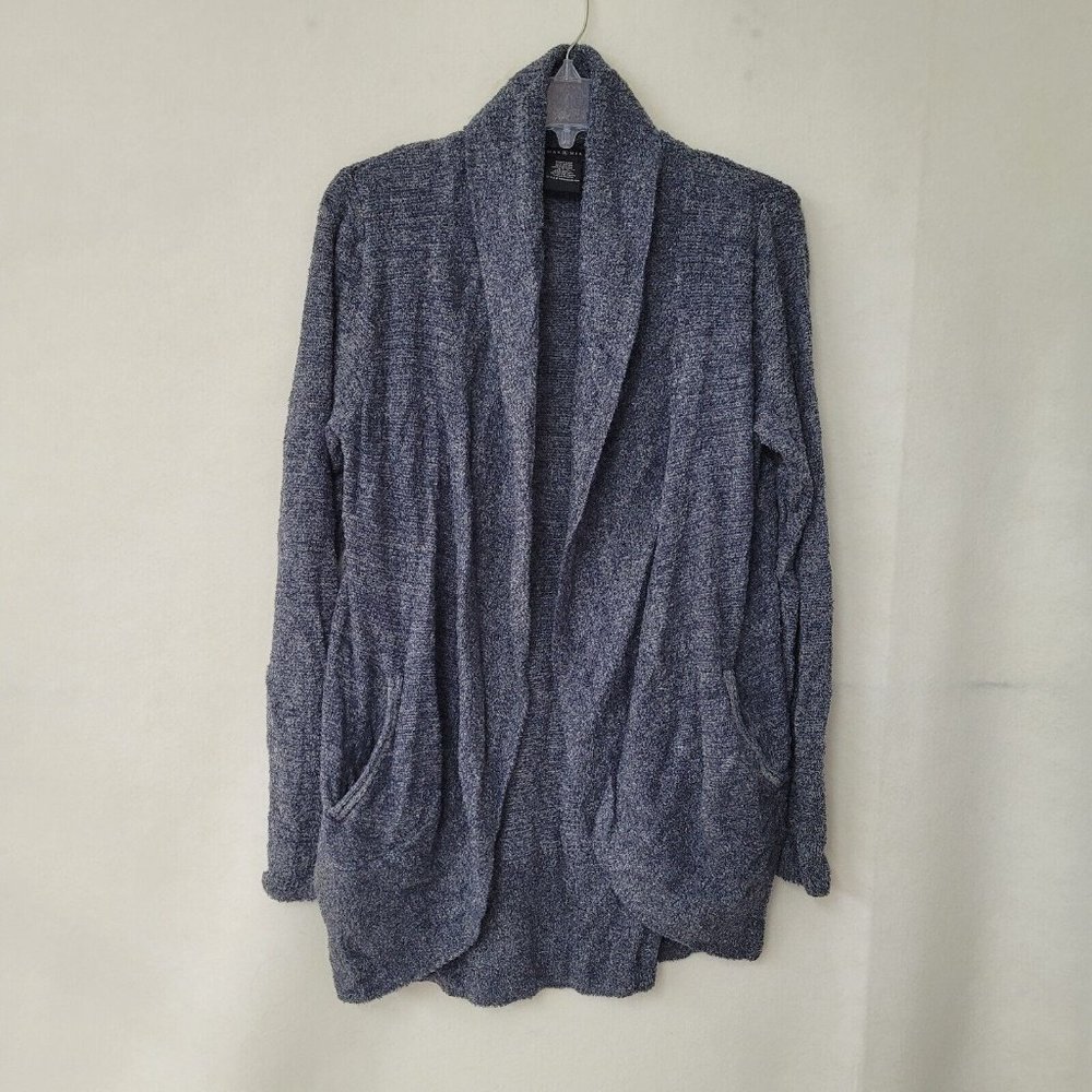 Max & Mia Sweater‎ Womens XS Open Shawl Collar Long Sleeve Pocket Cardigan Blue